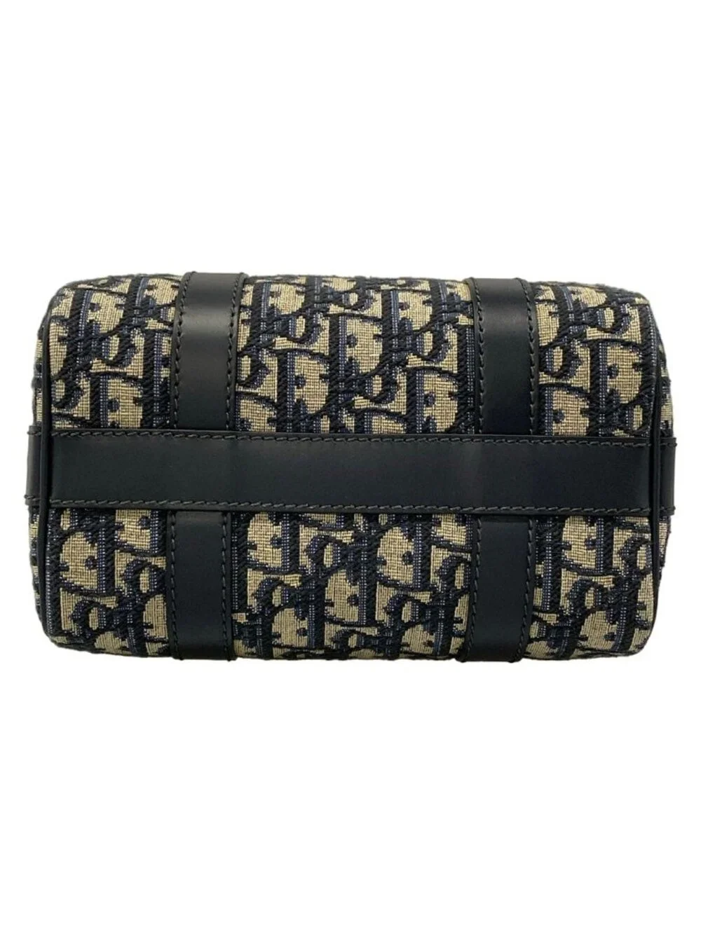 Dior Handbag Groove 20 Bag Small Ivory Dark Navy Leather